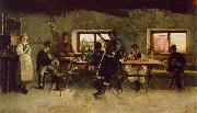 Simon Hollosy Carousing in the Tavern oil painting artist